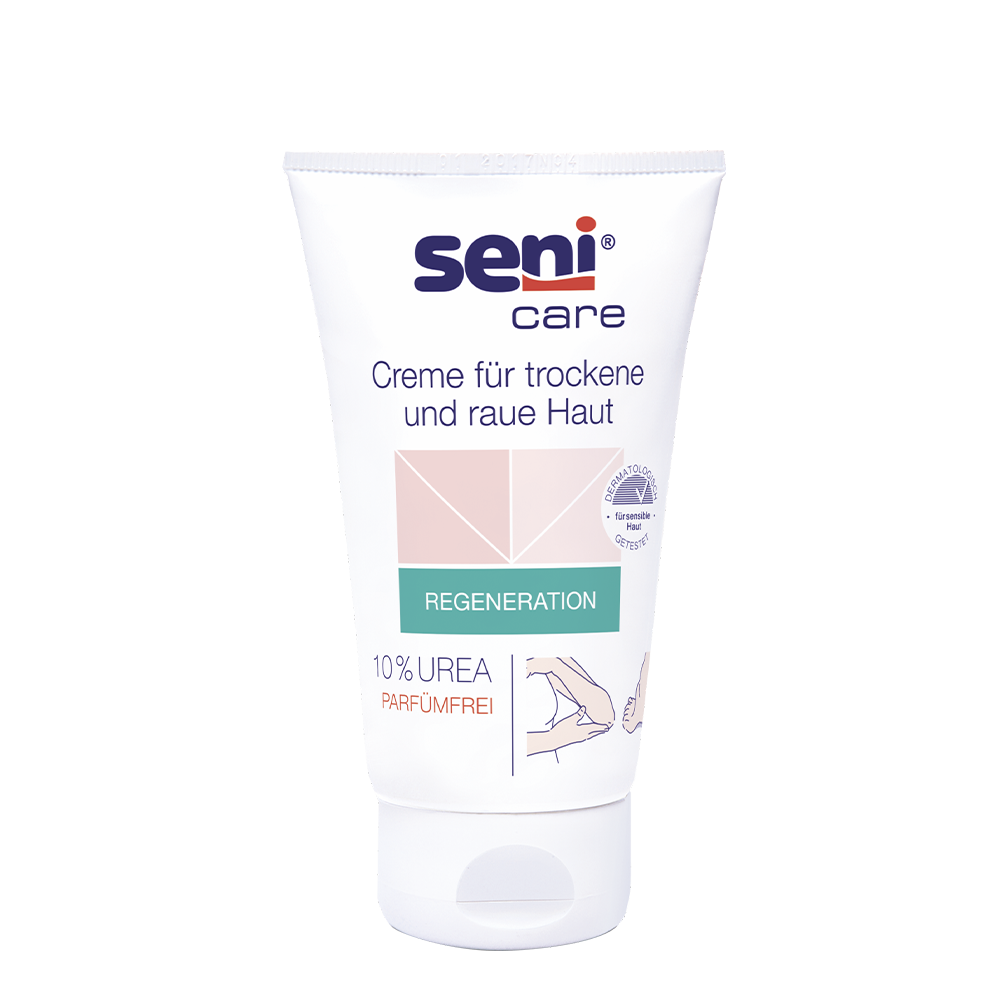 Verpackung der Seni Care Creme für trockene und raue Haut